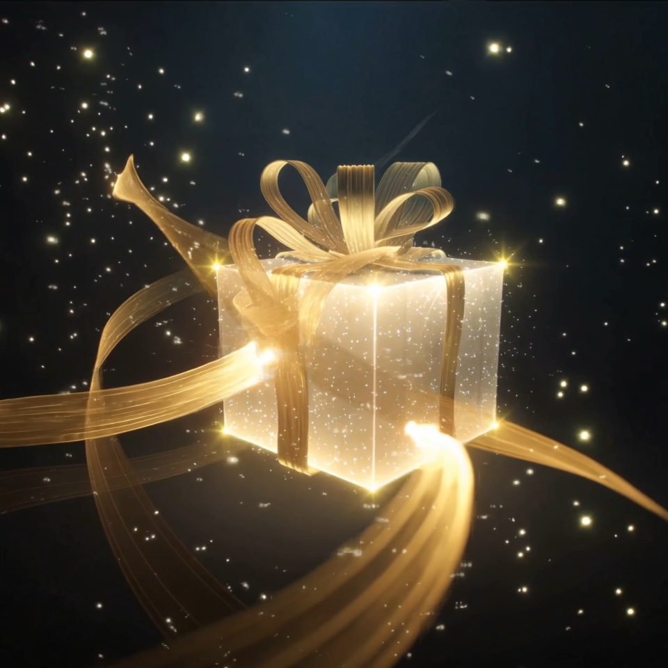 goldene Geschenkbox